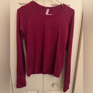 lululemon Long-Sleeve Crewneck Top — Berry